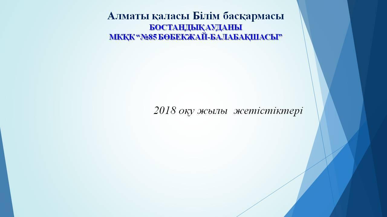 2018 оқу жылы  жетістіктері
