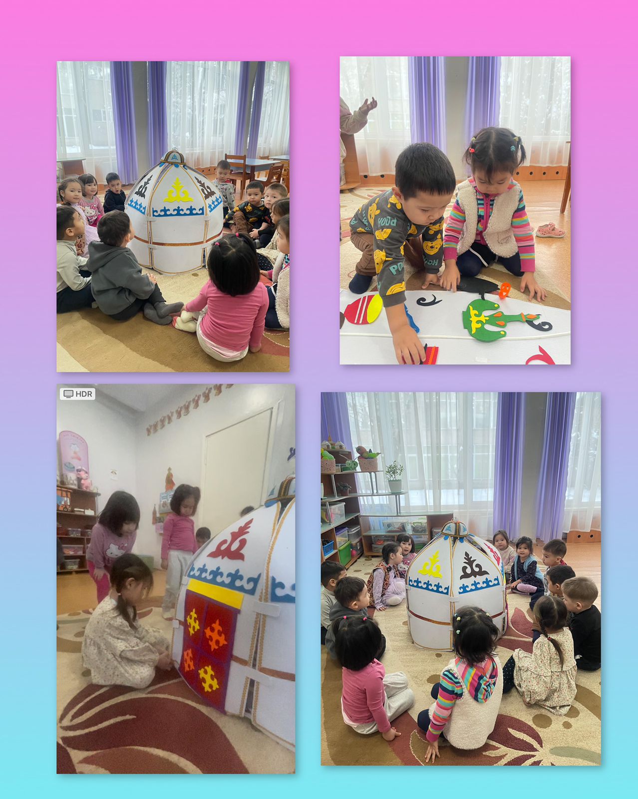 Ортаңғы "Қарлығаш" тобы   "Киіз үй бұйымдарын құрастыру" Тәрбиеші: Какимова Г.Н.