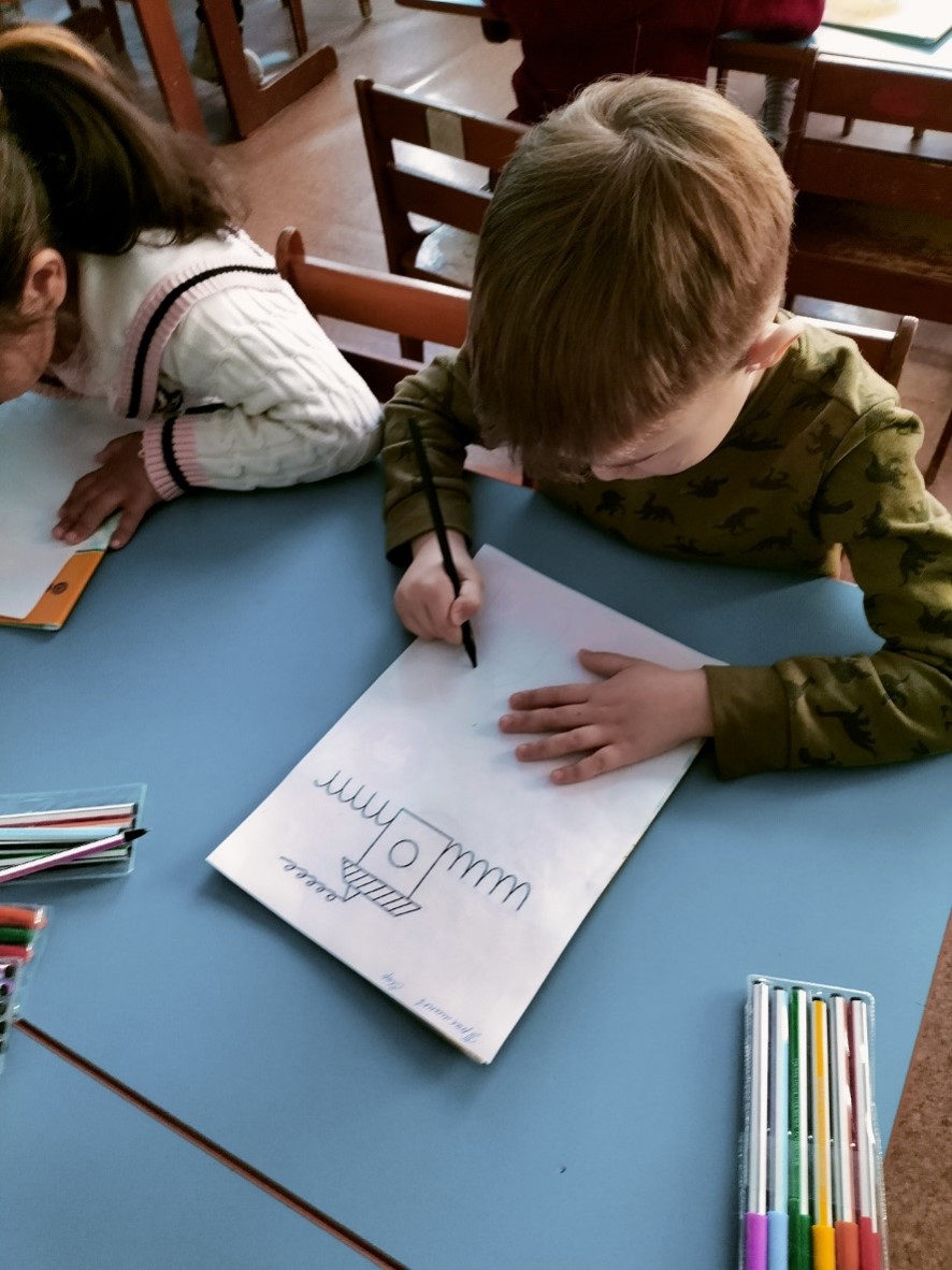 №5 Педагогикалық кеңес.Зерттеу жұмыстары мектепалды «Солнышко» «Қошақан» «Қарлығаш» «Балдырған» топтарымен жүргізілді. Н.И. Гуткинаның  «Үй» әдістемесі бойынша балалардың мектепке дайындығын анықтау алғашқы диагностика жасалды. Психолог Усенова А.Е.