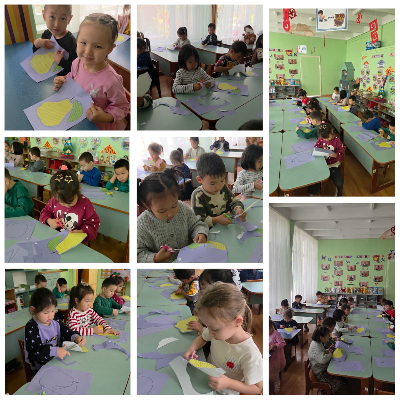 Жапсыру оқу іс-әрекеті.  Тақырыбы;  "Алмұрт"    "Балауса"мектепалды  тобы.